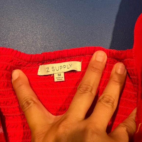 Z Supply Mavis Hot Pink/Ref Floral Modi Dress Size Médium Front Cut Out - Picture 9 of 11